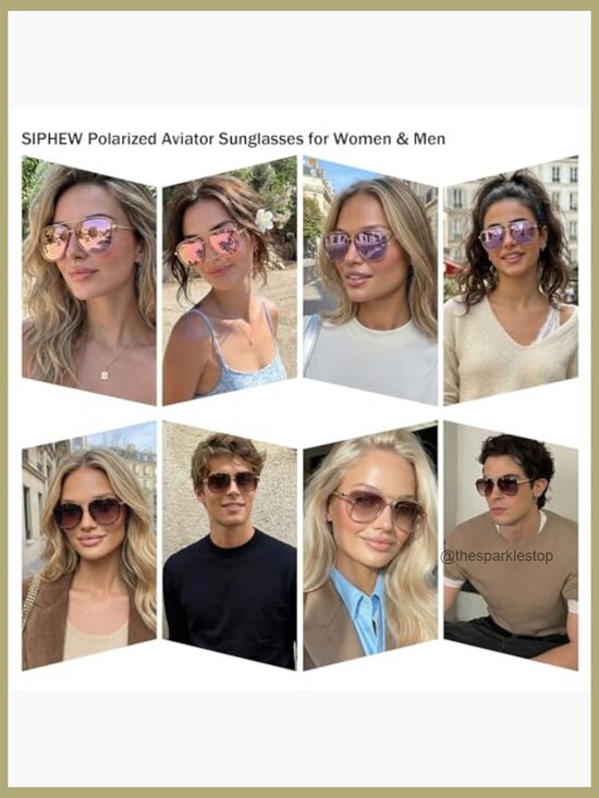Polarized Aviator Sunglasses with TR90 Frame, UV400 Protection main image 6